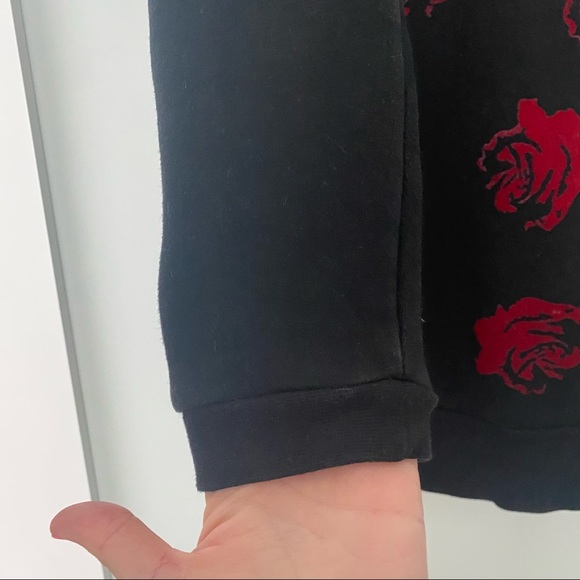 Opening Ceremony Lucky Rose Sweatshirt dress red roses size small - Picture 6 of 9